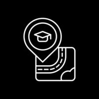 University Line Inverted Icon vector