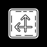 Intersect Glyph Inverted Icon vector