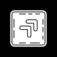 Chevron Glyph Inverted Icon vector