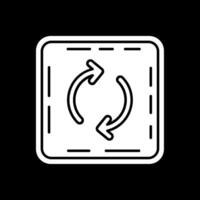 Loop Glyph Inverted Icon vector