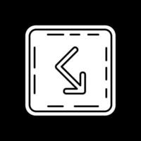 Bounce Glyph Inverted Icon vector