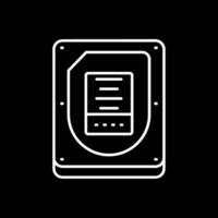 Disk Line Inverted Icon vector