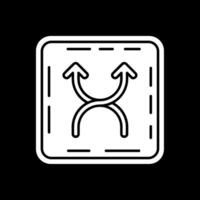 Shuffle Glyph Inverted Icon vector