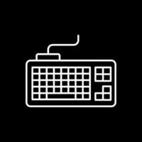 icono de línea de teclado invertida vector