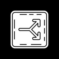 Split Glyph Inverted Icon vector