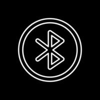 Bluetooth Line Inverted Icon vector