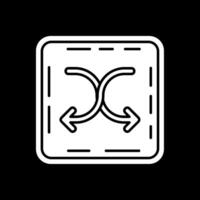 Shuffle Glyph Inverted Icon vector