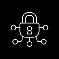 Safe Line Inverted Icon vector
