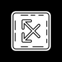 Intersect Glyph Inverted Icon vector