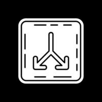 Split Glyph Inverted Icon vector