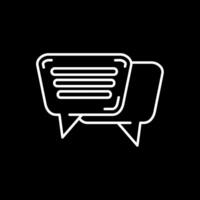 Message Line Inverted Icon vector