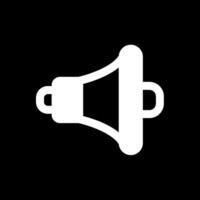 Speaker Glyph Inverted Icon vector