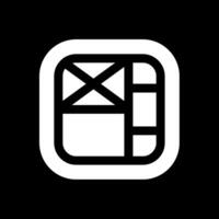Layout Glyph Inverted Icon vector