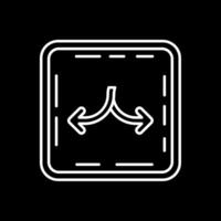 Shuffle Line Inverted Icon vector