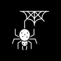 Spider Glyph Inverted Icon vector