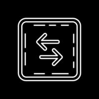 Swap Line Inverted Icon vector