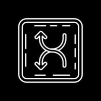 Shuffle Line Inverted Icon vector