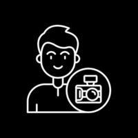 Camera Line Inverted Icon vector