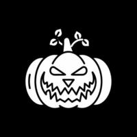 Pumpkin Glyph Inverted Icon vector