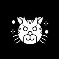 Demon Glyph Inverted Icon vector