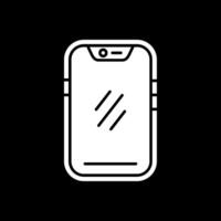 Smartphone Glyph Inverted Icon vector
