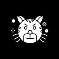 Angry Glyph Inverted Icon vector
