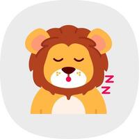 Sleep Flat Curve Icon vector