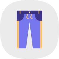 Jogger Flat Curve Icon vector