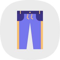 persona que practica jogging plano curva icono vector