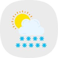 Snow Flat Curve Icon vector