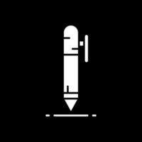 Pen Glyph Inverted Icon vector