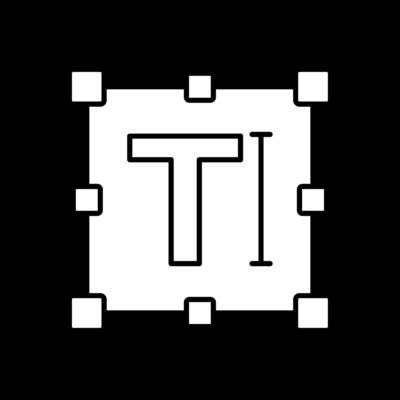 Text Glyph Inverted Icon