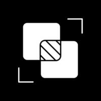 Intersect Glyph Inverted Icon vector