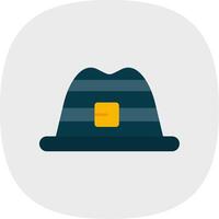 Hat Flat Curve Icon vector