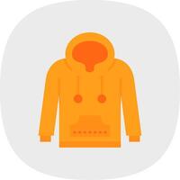 Hoodie Flat Curve Icon vector