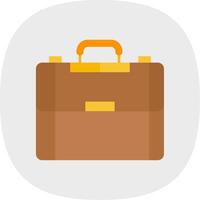 Briefcase Flat Curve Icon vector