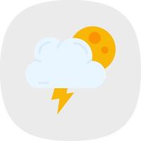 Forecast Flat Curve Icon vector