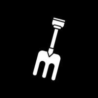 Fork Glyph Inverted Icon vector