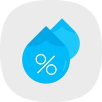 Humidity Flat Curve Icon vector
