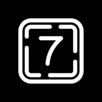 Seven Line Inverted Icon vector