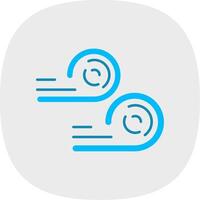 Wind Flat Curve Icon vector