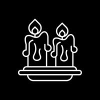 Candles Line Inverted Icon vector