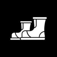 Boots Glyph Inverted Icon vector