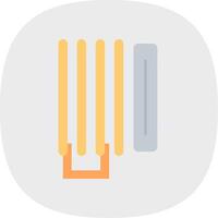 Heater Flat Curve Icon vector