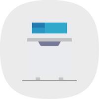 Fridge Flat Curve Icon vector