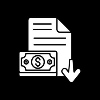 Decrease Glyph Inverted Icon vector