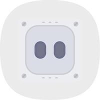 Socket Flat Curve Icon vector