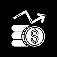 Profits Glyph Inverted Icon vector