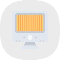 Heater Flat Curve Icon vector