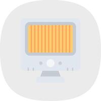 Heater Flat Curve Icon vector